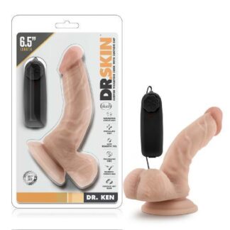 Dr. Ken - 6.5 Inch Vibrating Cock with Suction Cup - Vanilla