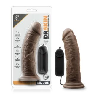 Dr. Joe - 8 Inch Vibrating Cock with Suction Cup - Chocolate