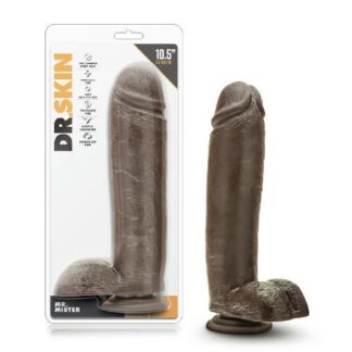 Mr. Mister 10.5 Inch Dildo with Suction - Chocolate
