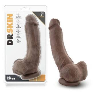 Mr. Mayor 9 Inch Dildo with Suction Cup - Chocolate
