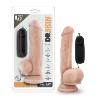 Dr. Jay - 8.75 Inch Vibrating Cock with Suction Cup - Vanilla