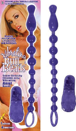 Vibrating Butt Beads Moradas